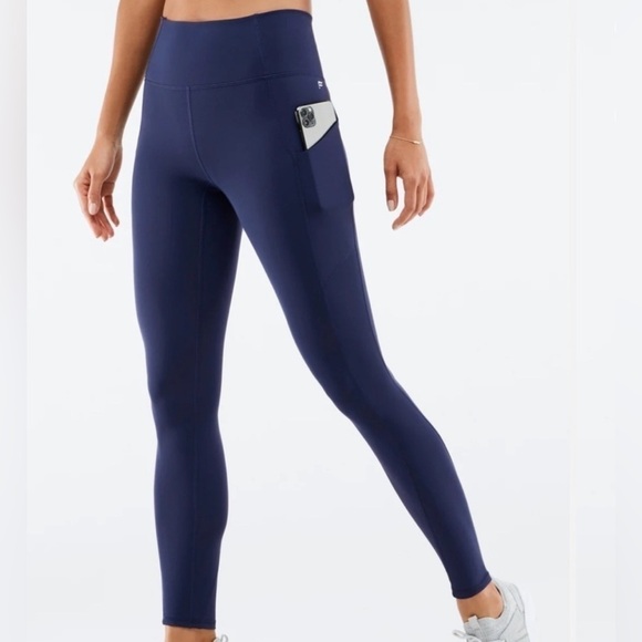 Fabletics Blue Booty Boost 7/8 Leggings sz Small - Picture 2 of 11